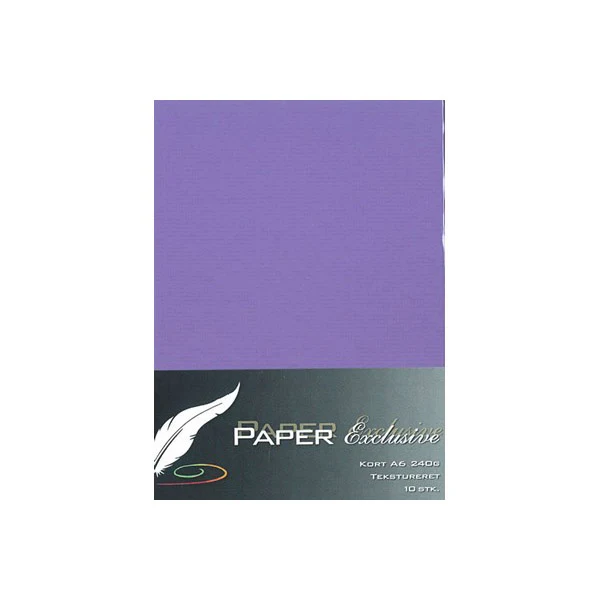 Paper Exclusive Dobbelt Kort A6, 240 g, Tekstureret, 10 stk